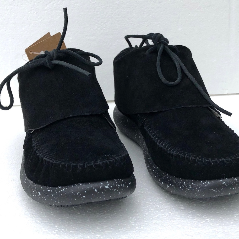 Worlboots Suede Moccasin Sneakers Unisex Black - Picture 3 of 5